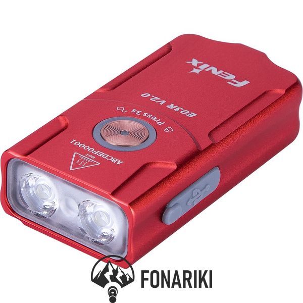 Ліхтар наключний Fenix E03R V2.0 червоний