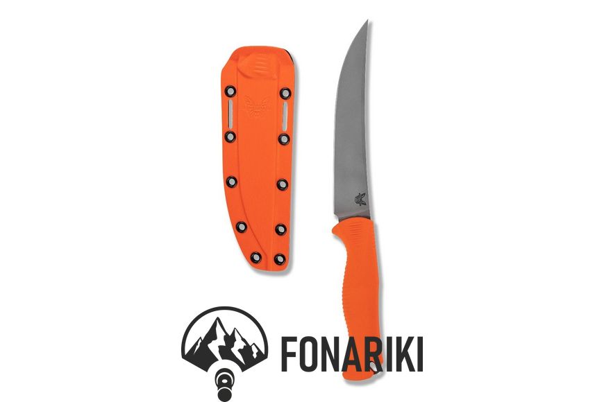 Нож Benchmade "Meatcrafter", orange, santoprene