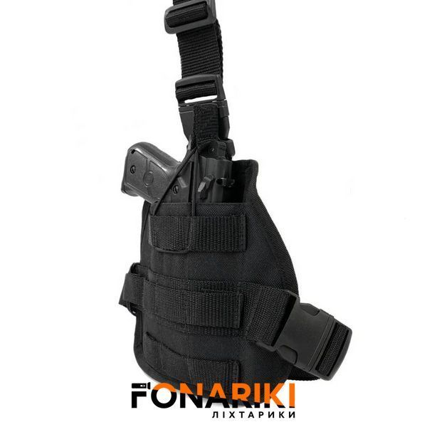 Кобура на бедро для ПМ из Molle черная(LE2438)