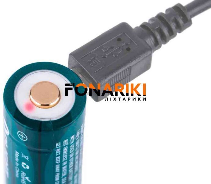Акумуляторна батарея Olight 16340 з зарядним портом micro-USB