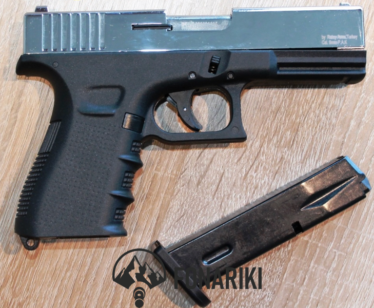 Пістолет стартовий Retay G17 калибр 9 мм. Колір – nickel