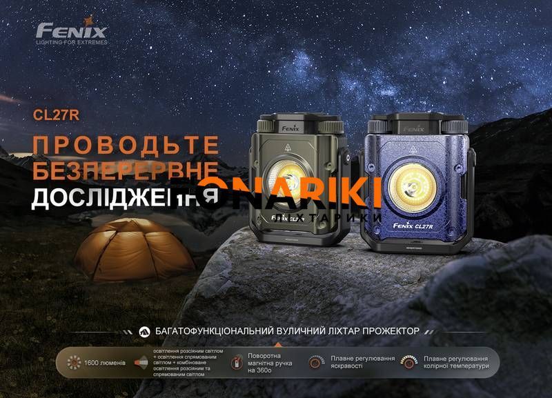 Фонарь прожектор Fenix ​​CL27R зеленый