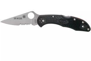 Ніж Spyderco Delica 4 Lightweight Thin Red Line напівсерейтор