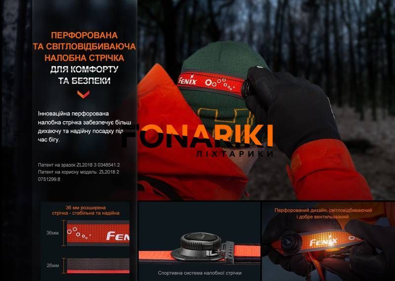 Ліхтар налобний Fenix HL32R-T червоний