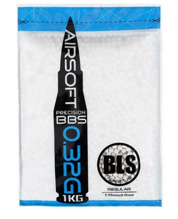 Страйкбольные шарики BLS Precision White 6 мм 0,32 г 1 кг