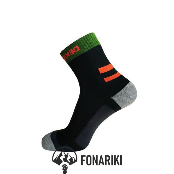 Носки водонепроницаемые Dexshell Running Socks с оранжевыми полосами