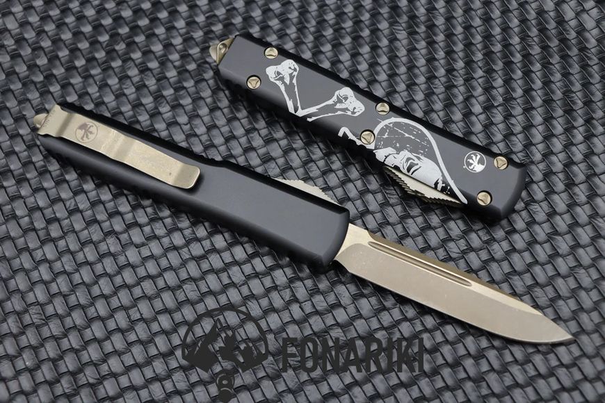 Набір ножів Microtech Ultratech Death Card Drop Point Bronze Apocalyptic
