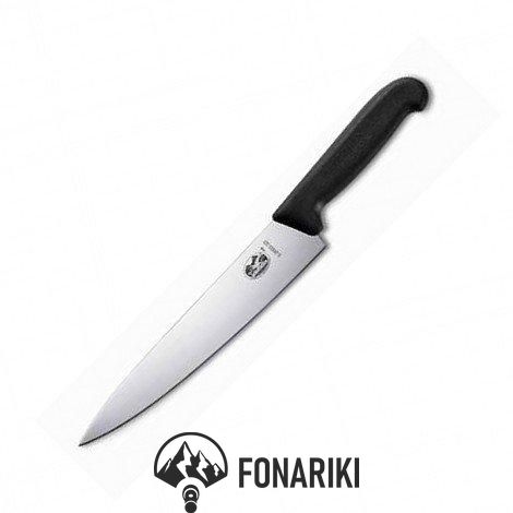 Ніж кухонний Victorinox Fibrox Carving обробний 25 см чорний (Vx52003.25)