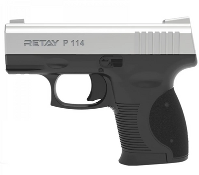 Пистолет стартовый Retay P114 калибр 9 мм. Цвет - chrome