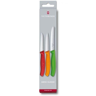 Набір кухонний Victorinox SwissClassic Paring Set 3 ножа з кольоровими ручками (Vx67116.32)