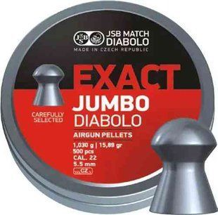 Кулі пневматичні JSB Diabolo Exact Jumbo. Кал. 5.52 мм. Вага - 1.03 р. 250 шт/уп