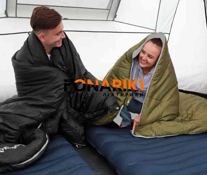 Спальний мішок KingCamp Oasis 250 Comf +12&deg;C / Lim +7&deg;C / Extr -3&deg;C Black