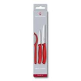 Купити Набір кухонний Victorinox SwissClassic Paring Set 3шт з червоною ручкою (Vx67111.31)