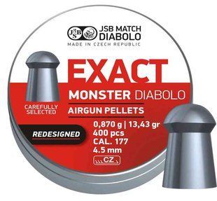 Кулі пневматичні JSB Monster Redesigned. Кал. 4.52 мм. Вага - 0.87 г. 400 шт/уп