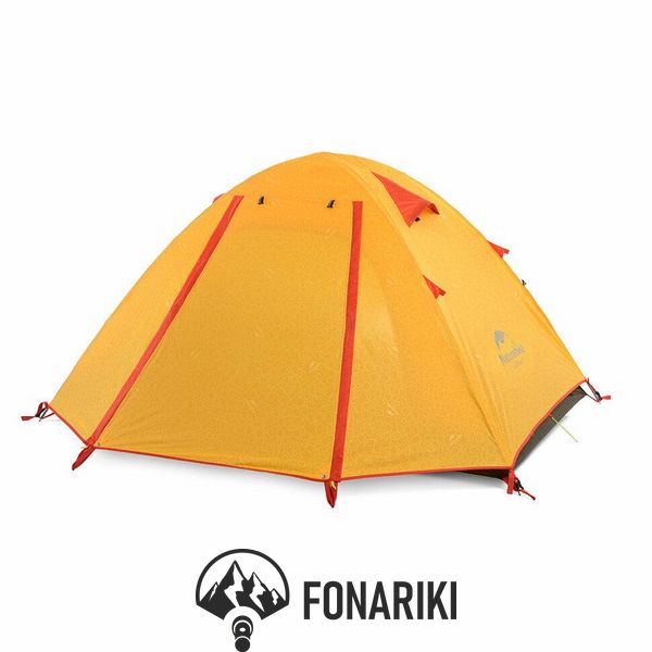 Палатка двухместная Naturehike P-Series NH18Z022-P 210T/65D, оранжевая