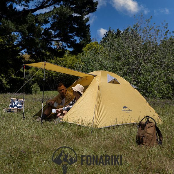 Палатка двухместная Naturehike P-Series NH18Z022-P 210T/65D, оранжевая