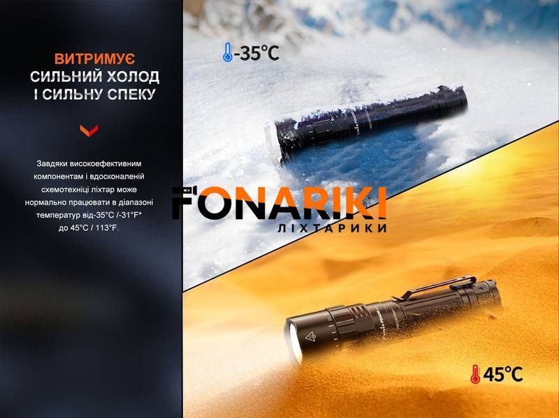 Фонарь ручной Fenix PD40R V3.0 3000 lm