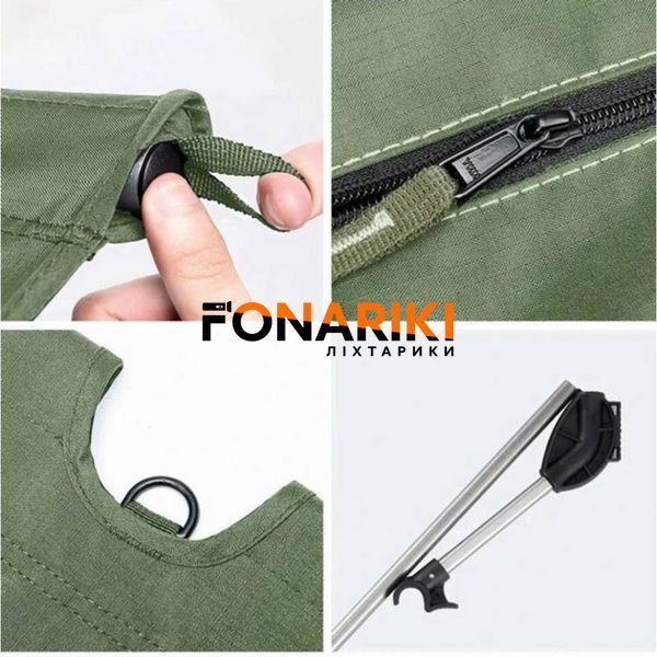 Ліжко складане Naturehike XJC05 NH20JJ001, Поліестер Oxford / алюміній, зелений