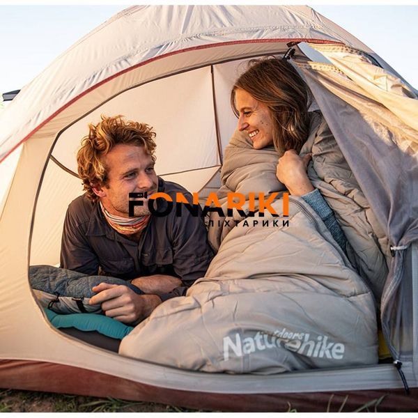 Спальник с капюшоном летний-демисезонный Naturehike M180 NH20MSD02, правый, серый