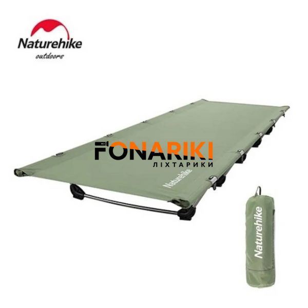 Ліжко складане Naturehike XJC05 NH20JJ001, Поліестер Oxford / алюміній, зелений