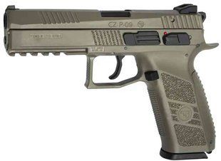 Пістолет страйкбольний ASG CZ P-09. Blowback. Tan Green Gas кал. 6 мм