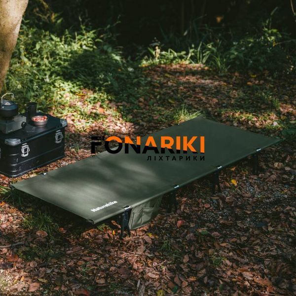 Ліжко складане Naturehike XJC08 CNK2550WS020, поліестер, алюміній, чорний