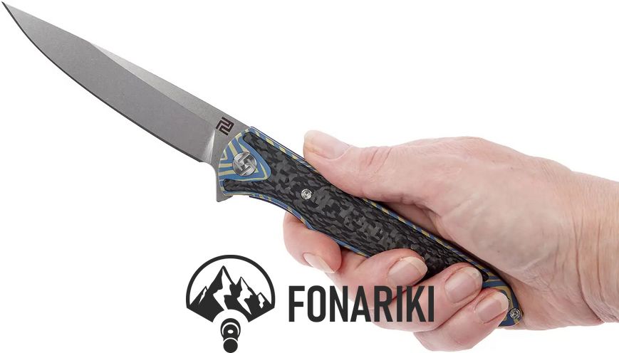 Нож Artisan Shark Titanium Blue