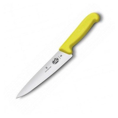 Нож кухонный Victorinox Fibrox Carving отделочный 19 см желтый (Vx52008.19)