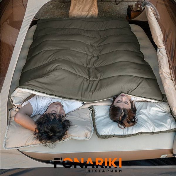 Спальный мешок лето-весна Naturehike LD150 CNK2300SD016, темно-зеленый