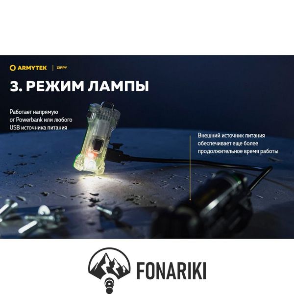 Фонарь Armytek Zippy USB, розовый