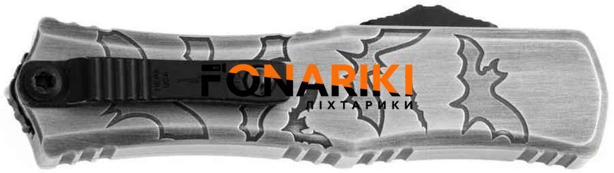 Нож Microtech Hera II Mini Double Edge Brushed Metal Bats Handle Signature Series Grey