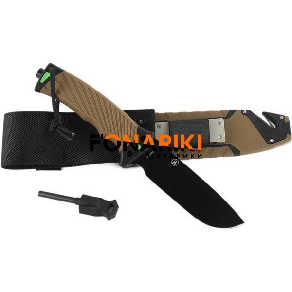 Нож Ganzo G8012V2-BK с паракордом Коричневый