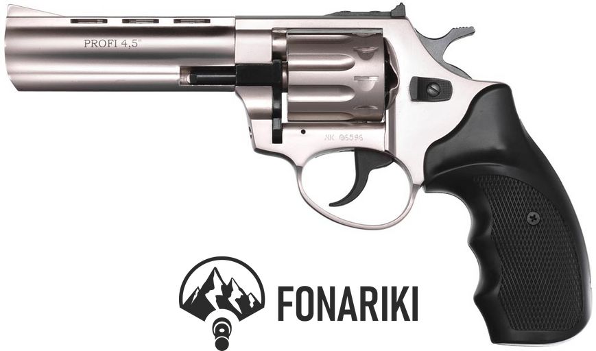 Револьвер флобера ZBROIA PROFI-4.5 Сатин. Рукоять - пластик