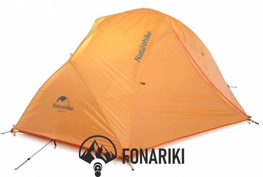 Намет надлегкий двомісний з футпринтом Naturehike Star River 2 Updated NH17T012-T, 210T, помаранчевий