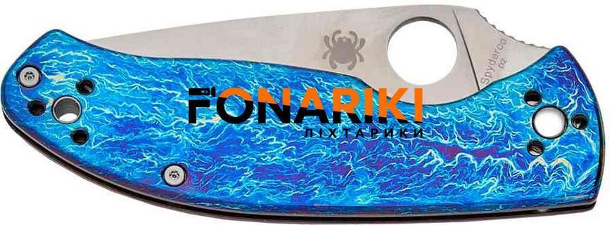 Нож Spyderco Tenacious D2 Titanium Blue
