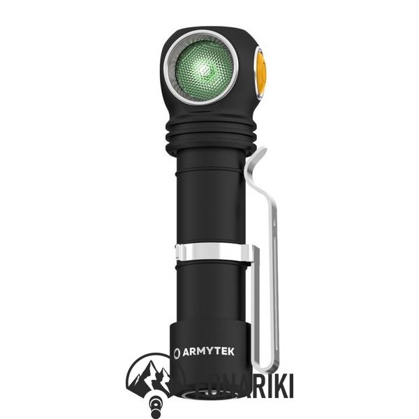 Налобний ліхтар Armytek Wizard v4 C4 C2 WG Magnet USB, Біло-зелене світло