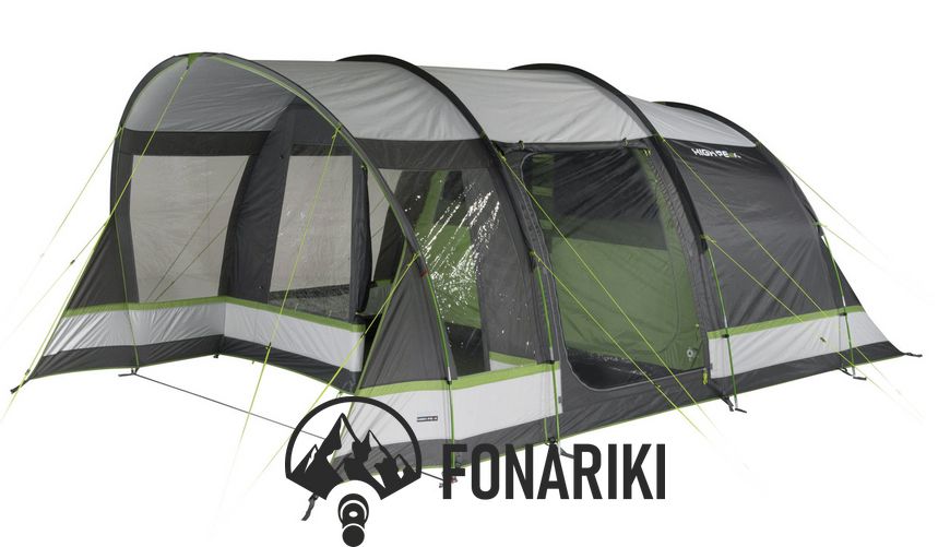 Палатка пятиместная High Peak Garda 5.0 Light Grey/Dark Grey/Green (11823)