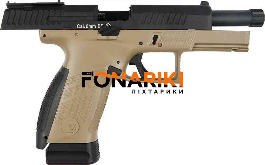 Пістолет страйкбольний ASG CZ P-10C OR-OT Dual-Tone. Blowback. CO2 кал. 6 мм Black/fde