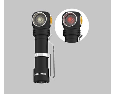 Налобний ліхтар Armytek Wizard v4 C2 WR Magnet USB, Тепле-червоне світло