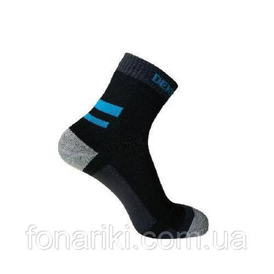 Водонепроникні шкарпетки Dexshell Running Socks L з блакитними смугами