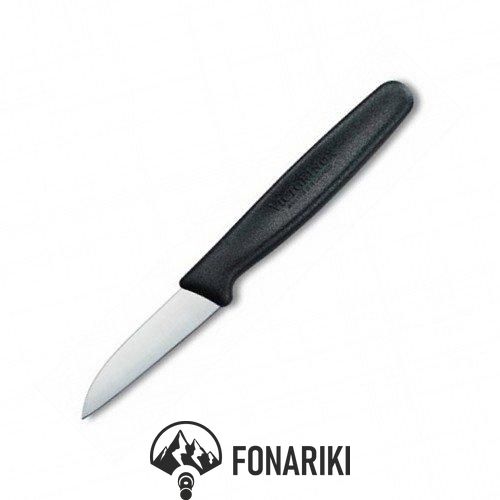 Ніж кухонний Victorinox Paring для чищення 6 см чорний (Vx50303)