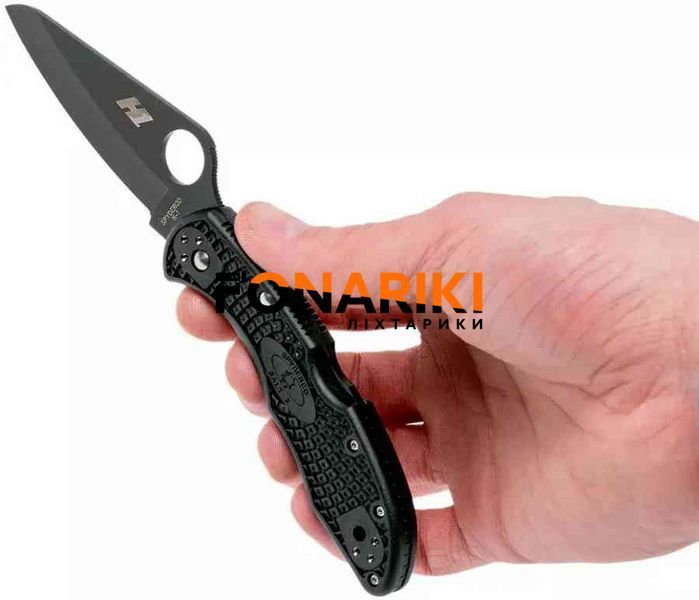 Ніж Spyderco Salt 2 Black Blade H-1 FRN Black