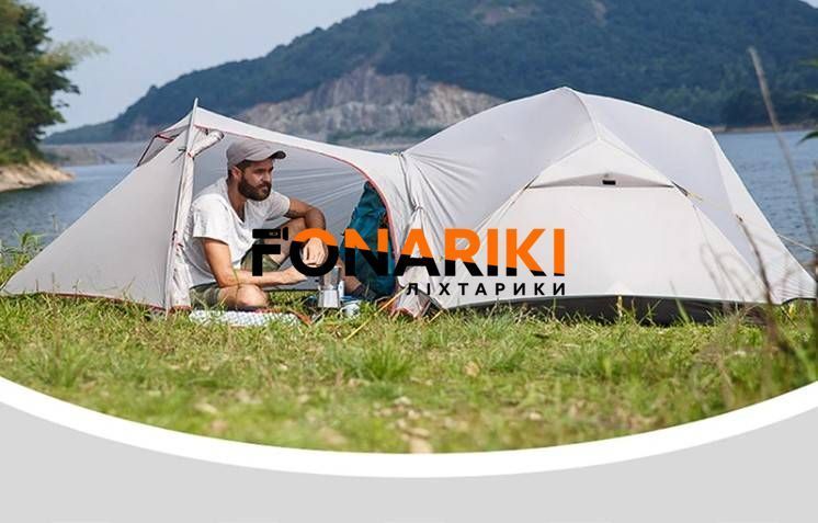 Палатка сверхлегкая двухместная с футпринтом Naturehike Mongar NH17T007-M, 20D, серая