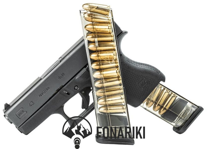Магазин ETS для Glock 43 Емкость - 12 патронов Прозрачный