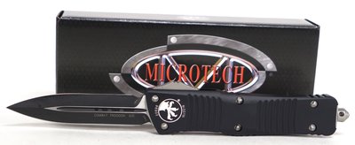 Ніж Microtech Combat Troodon Double Edge Black Blade