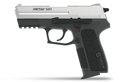 Пистолет стартовый Retay S20 калибр 9 мм. Цвет - chrome
