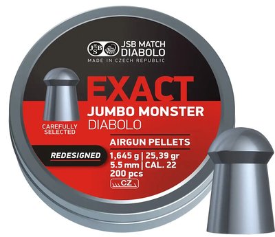 Пульки пневматические JSB Monster Redesigned. Кал. 5.52 мм. Вес - 1.64 г. 200 шт/уп