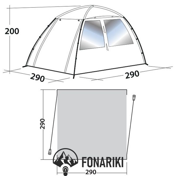 Шатро Easy Camp Daytent Granite Grey (120327)