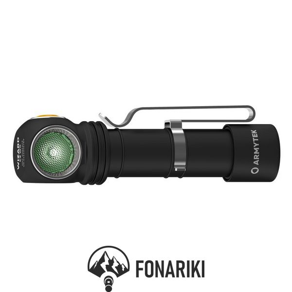 Налобный фонарь Armytek Wizard v4 C2 WG Magnet USB, Тёплый-зелёный свет