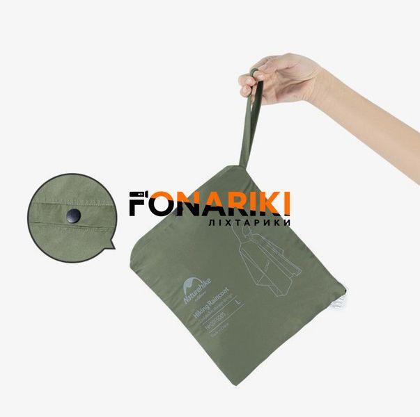 Плащ-дощовик Naturehike NH21FS036, p-p L, чорний 6927595772263